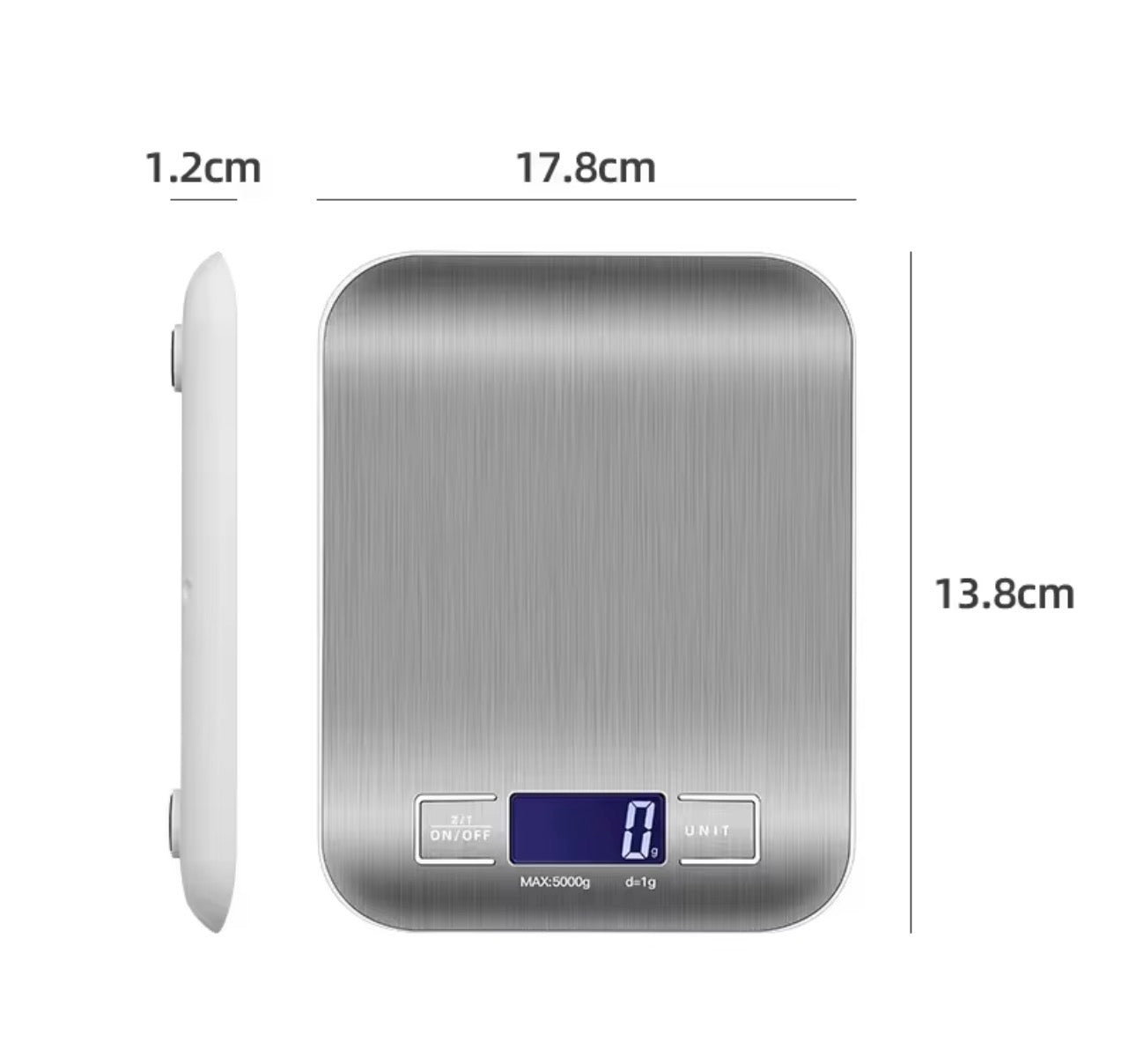 Balance alimentaire de cuisine numérique électrique multifonction 5kg/1g
