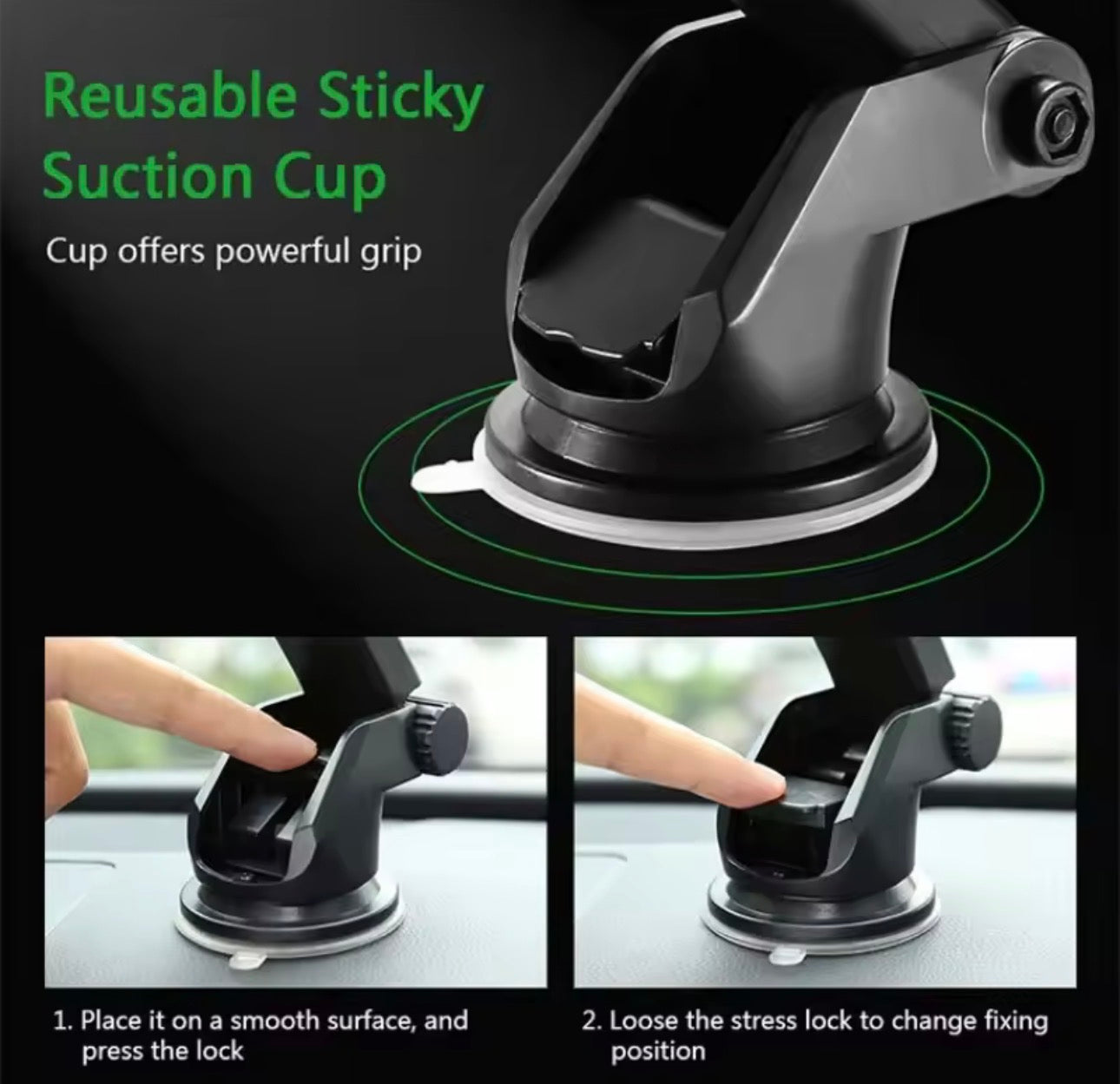 🚗 Support Téléphone Voiture – Rotation 360° Ultra Stable