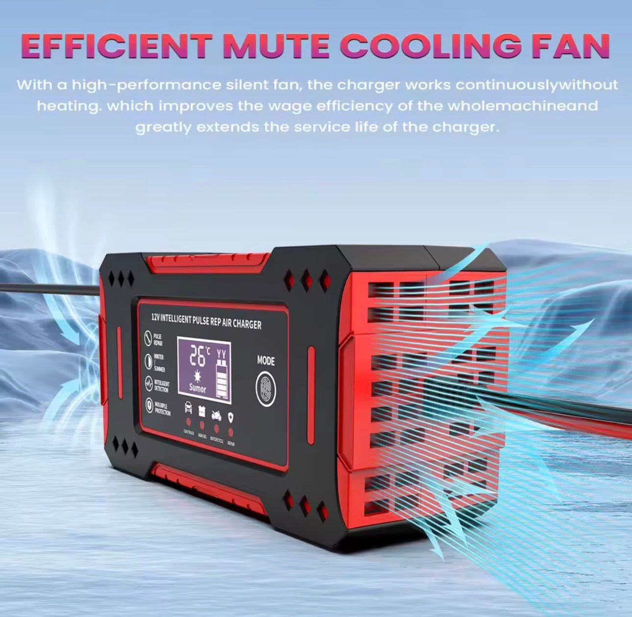 ✔️ Chargeur Intelligent Auto & Moto 6A – Protection & Réparation Batterie 12V