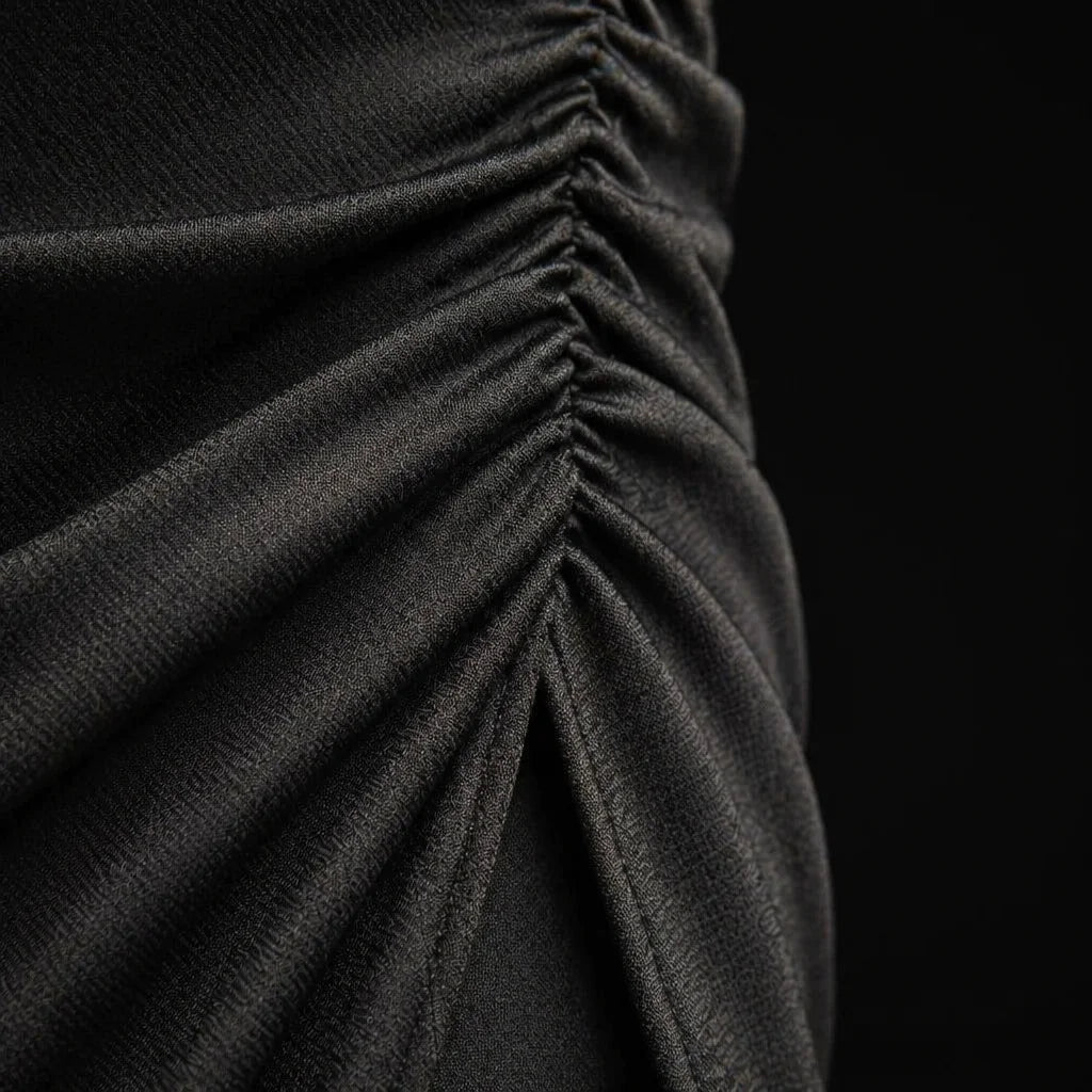 Scientific macro photography, documentary natural light style. Extreme macro of the premium stretch